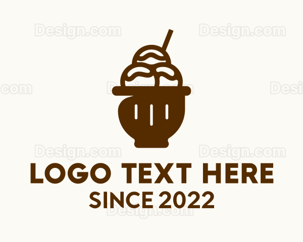 Chocolate Ice Cream Sorbet Logo