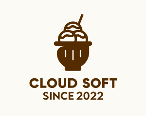 Chocolate Ice Cream Sorbet  logo design