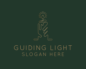 Hand Candle Light logo design