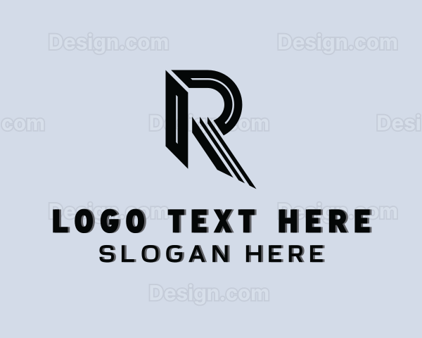 Industrial Construction Builder Letter R Logo