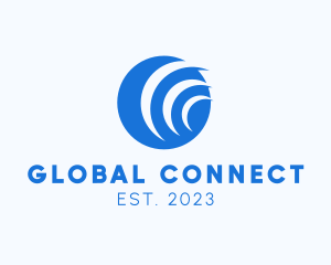 Modern Network Globe  logo