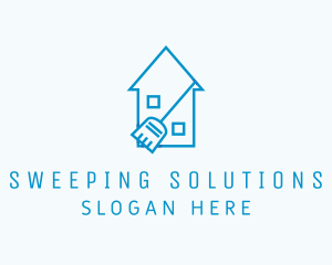 House Cleaning Broom  logo design