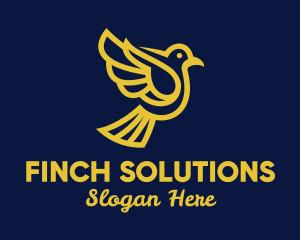 Yellow Finch Bird logo