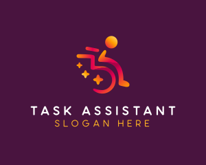 Therapy Clinic Wheelchair logo design