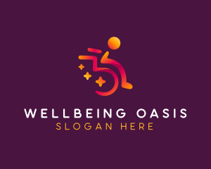 Therapy Clinic Wheelchair logo design