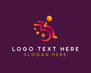 Patient - Therapy Clinic Wheelchair logo design