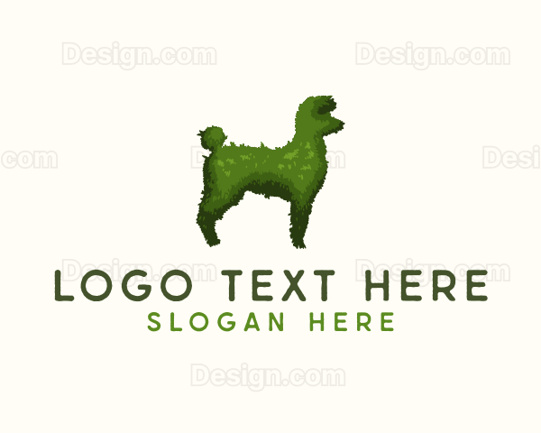 Poodle Topiary Plant Logo