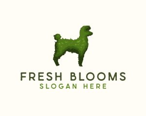 Poodle Topiary Plant logo design