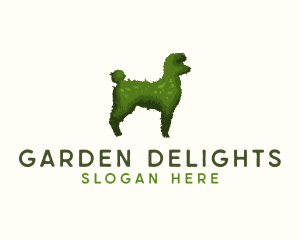 Poodle Topiary Plant logo design