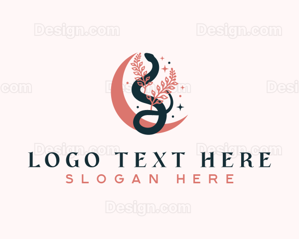 Snake Floral Moon Logo