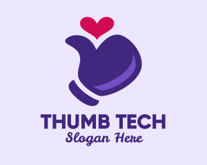 Thumbs Up Heart  logo design