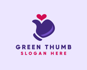 Thumbs Up Heart  logo design