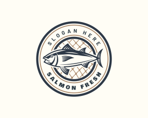 Fishing Net Tuna Farm logo design