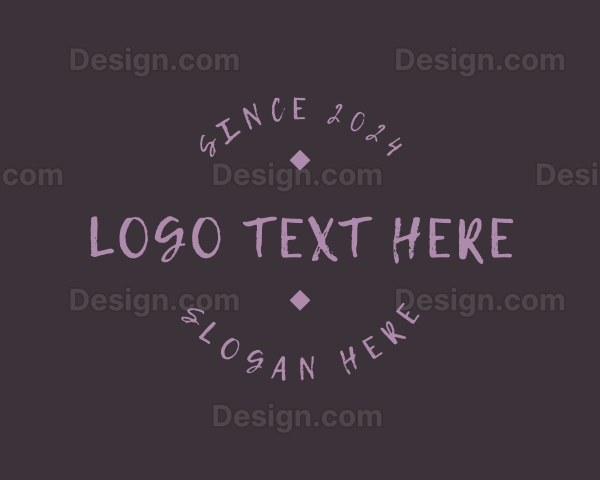 Grunge Brush Handwriting Logo