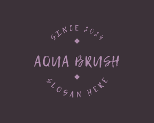 Grunge Brush Handwriting logo design