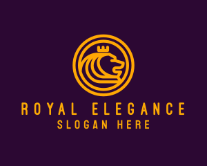 Elegant Royal Lion logo design