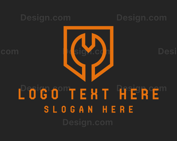 Orange Mechanic Wrench Logo