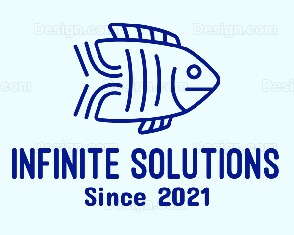 Minimalist Aquatic Fish Logo