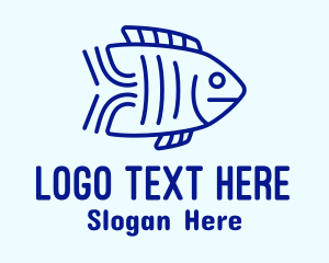 Minimalist Aquatic Fish Logo