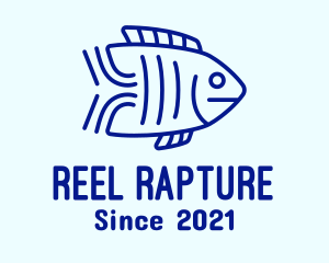 Minimalist Aquatic Fish logo