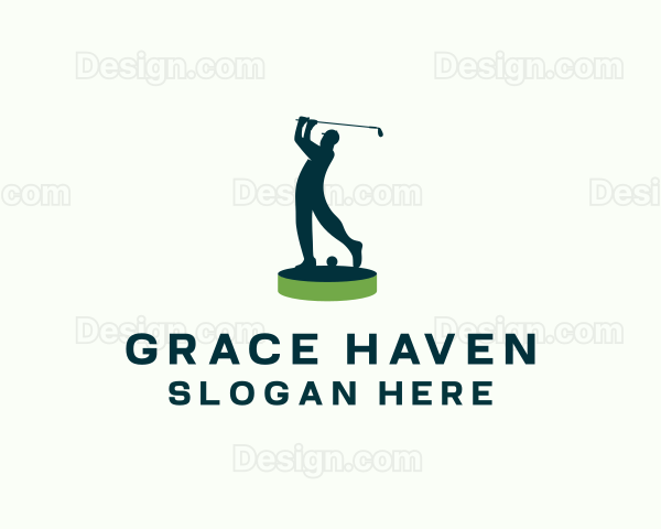 Golfer Sports Tournament Logo