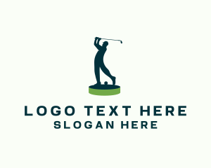 Golfer Sports Tournament Logo