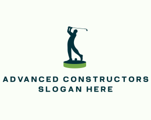 Golfer Sports Tournament logo design