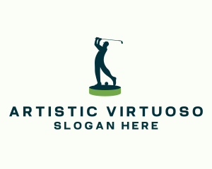 Golfer Sports Tournament logo design