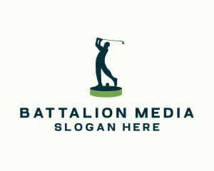 Golfer Sports Tournament logo design