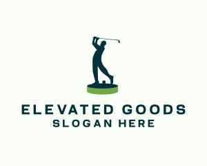 Golfer Sports Tournament logo design