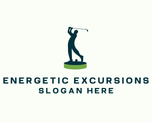 Golfer Sports Tournament logo design