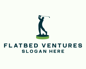 Golfer Sports Tournament logo design