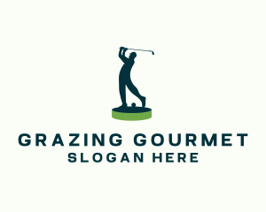 Golfer Sports Tournament logo design