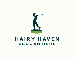 Golfer Sports Tournament logo design