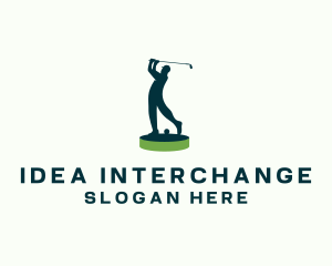 Golfer Sports Tournament logo design