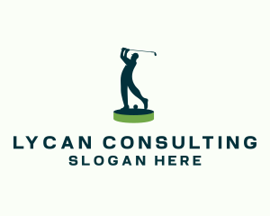 Golfer Sports Tournament logo design