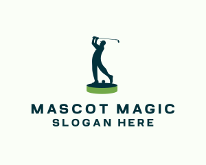 Golfer Sports Tournament logo design