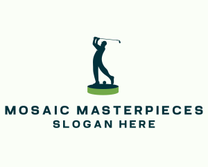 Golfer Sports Tournament logo design