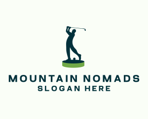 Golfer Sports Tournament logo design