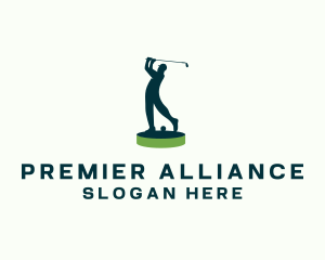 Golfer Sports Tournament logo design