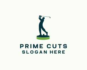 Golfer Sports Tournament logo design