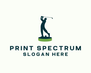 Golfer Sports Tournament logo design