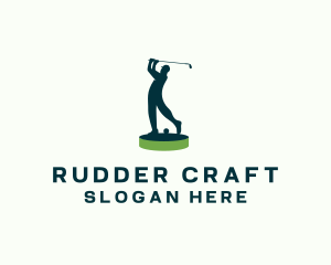 Golfer Sports Tournament logo design