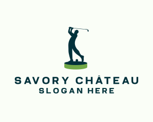 Golfer Sports Tournament logo design