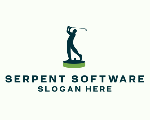 Golfer Sports Tournament logo design