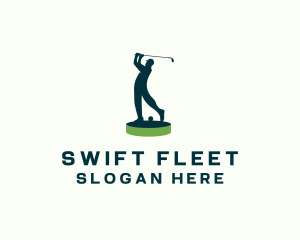 Golfer Sports Tournament logo design