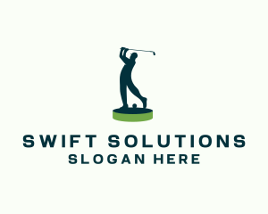 Golfer Sports Tournament logo design