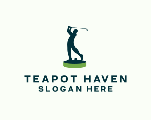 Golfer Sports Tournament logo design