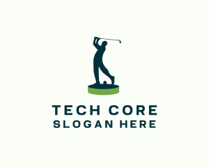 Golfer Sports Tournament logo design