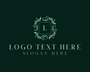 Organic Floral Leaves logo